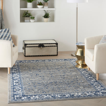 Nourison Home Cyrus  Ivory Navy  Traditional