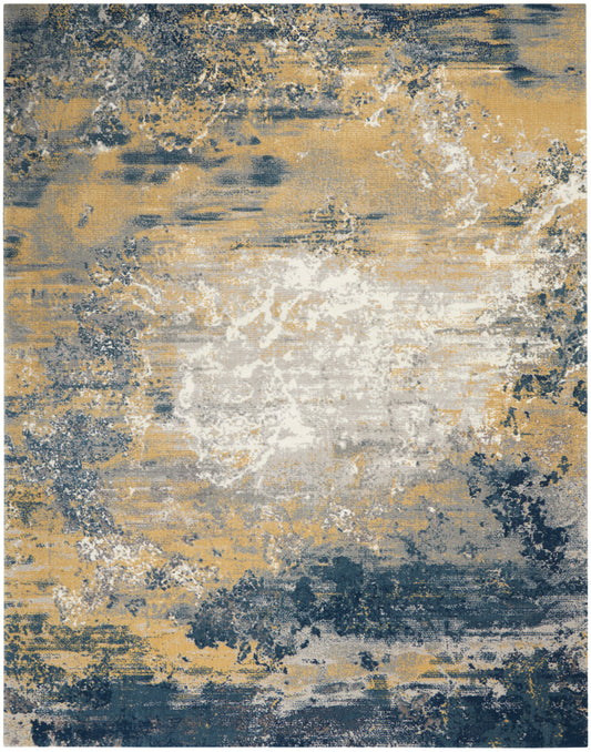 Nourison Home Twilight  Navy Gold  Contemporary