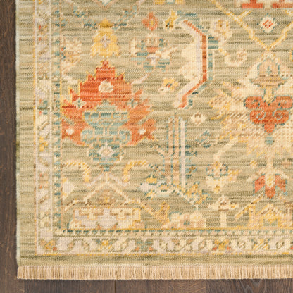 Nourison Home Antique Bloom  Sage Multicolor  Traditional