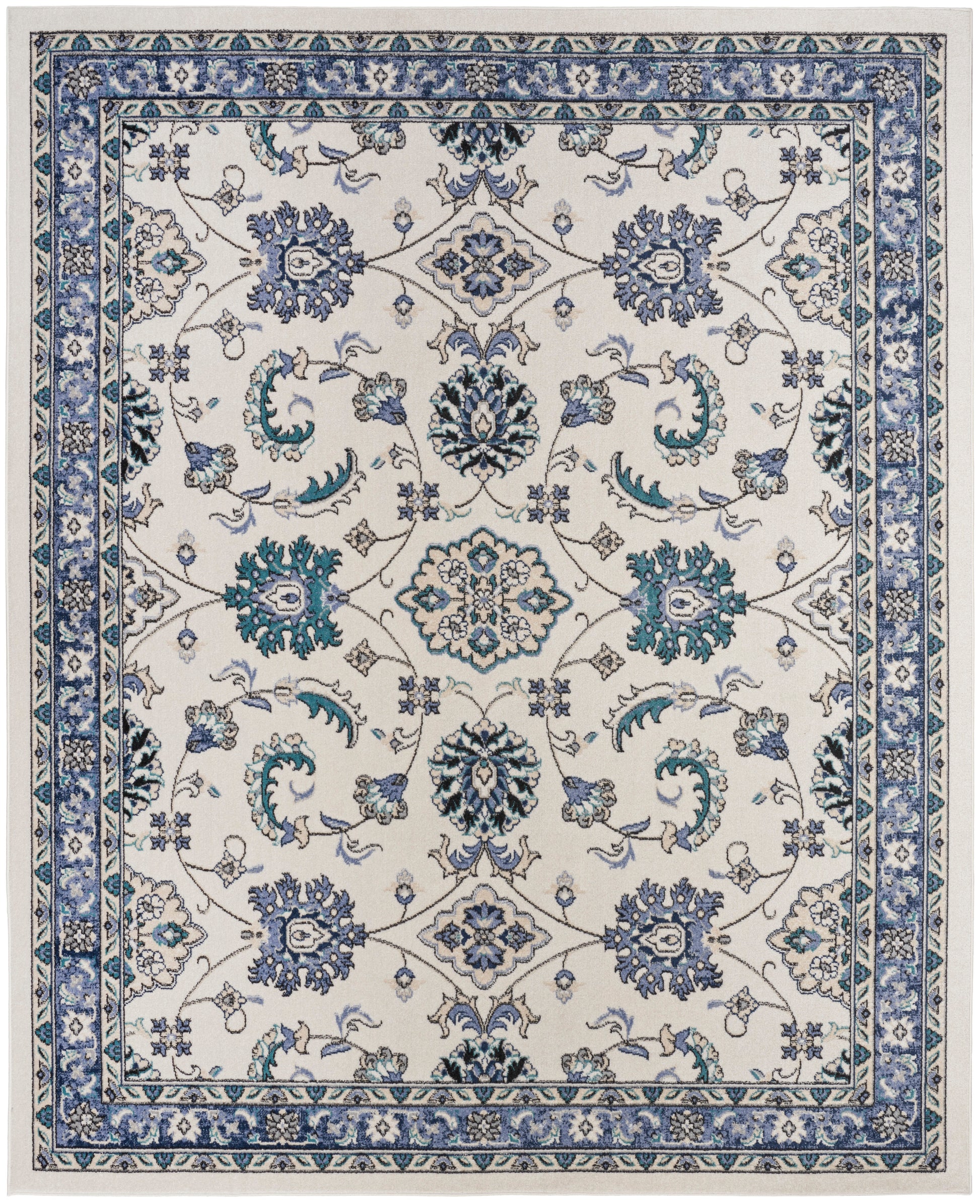 Nourison Home Nourison Essentials  Ivory Blue  Traditional