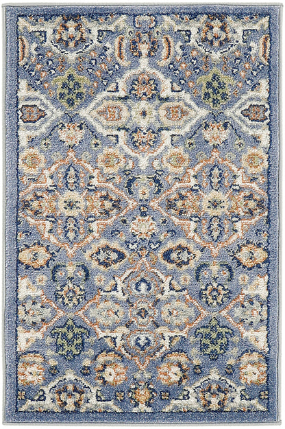 Nourison Home Allur ALR03 Light Blue Transitional Power-loomed Rug