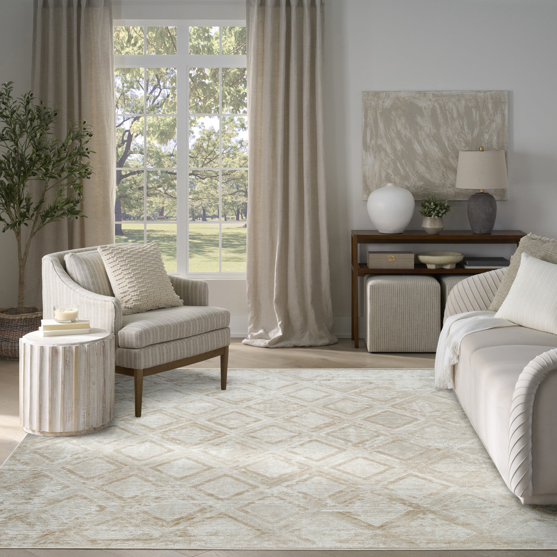Nourison Home Dekor  Ivory Beige  Contemporary