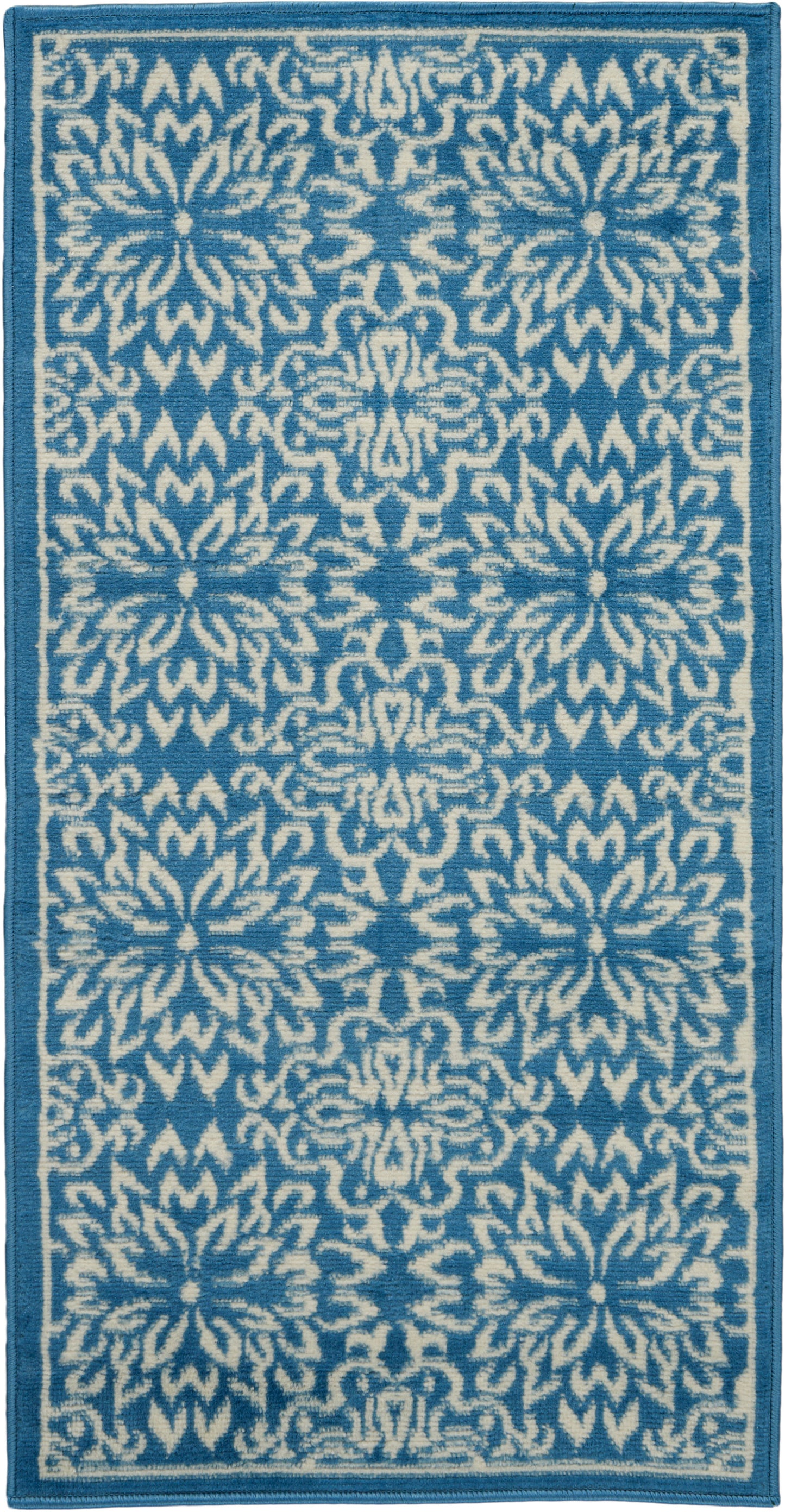 Nourison Home Jubilant JUB06 Ivory Blue Transitional Power-loomed Rug