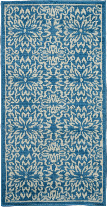 Nourison Home Jubilant JUB06 Ivory Blue Transitional Power-loomed Rug