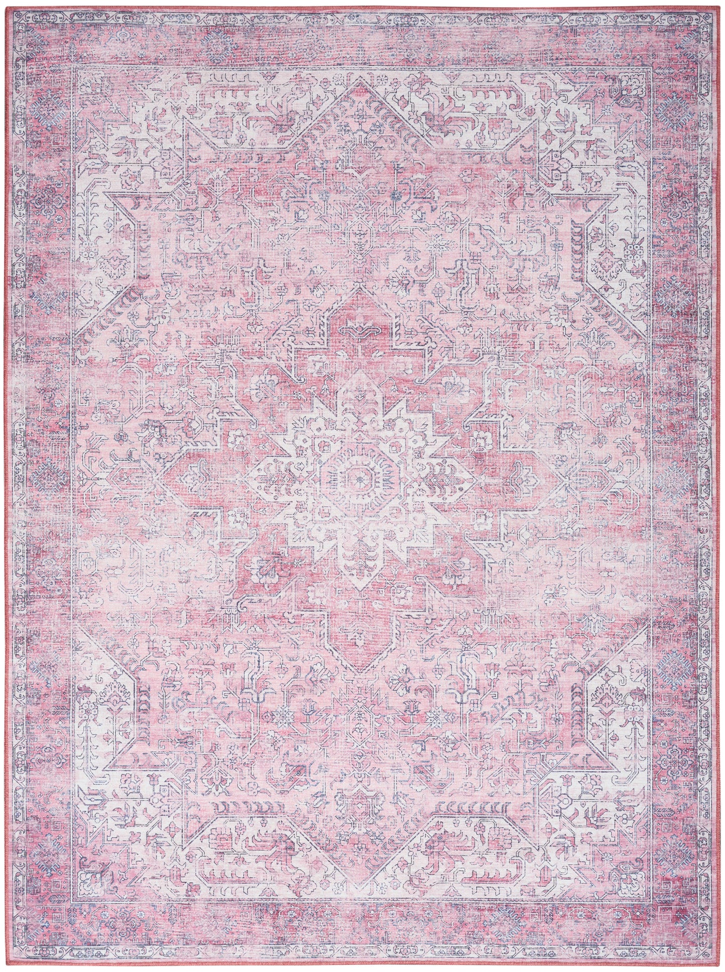 Nourison Home Nourison Washables NWB15 Pink Traditional Power-loomed Rug