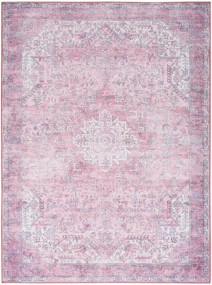 Nourison Home Nourison Washables NWB15 Pink Traditional Power-loomed Rug