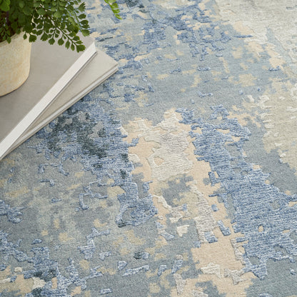 Nourison Home Silk Shadows  Blue Sky  Contemporary