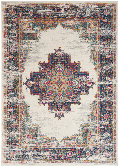 Nourison Home Passion PSN03 Ivory Blue Transitional Power-loomed Rugs