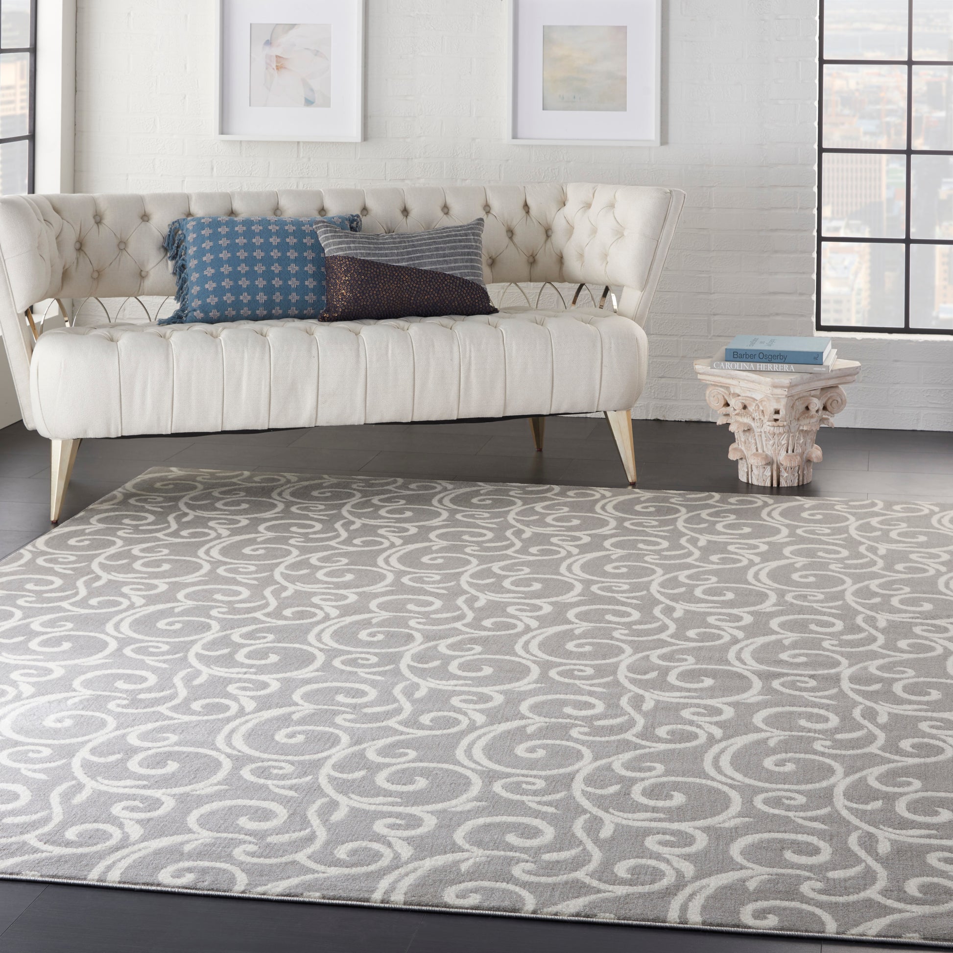 Nourison Home Grafix  Grey  Contemporary