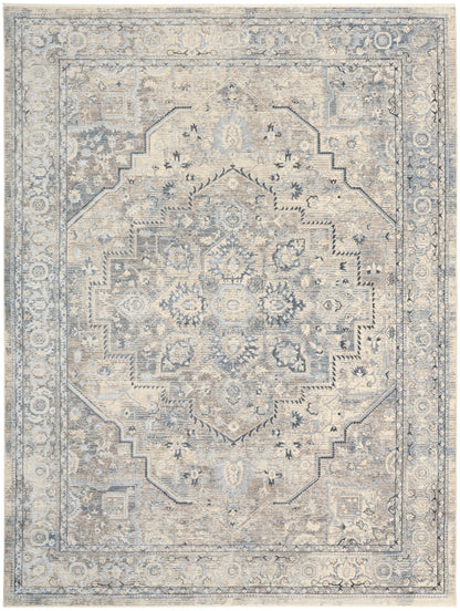 Nourison Home Sultana SLL06 Ivory Blue Traditional Machine Woven Rug