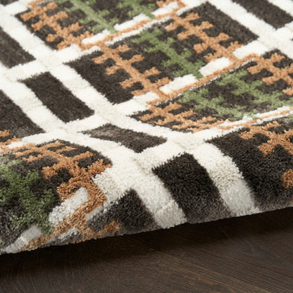 Nourison Home Nordic  Charcoal Multicolor  Contemporary