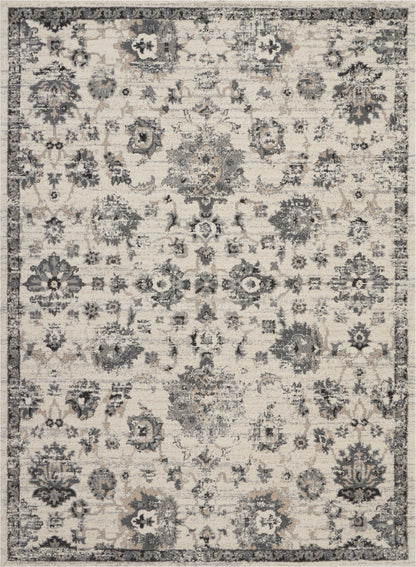 Nourison Home Fusion FSS15 Cream Grey Traditional Power-loomed Rug