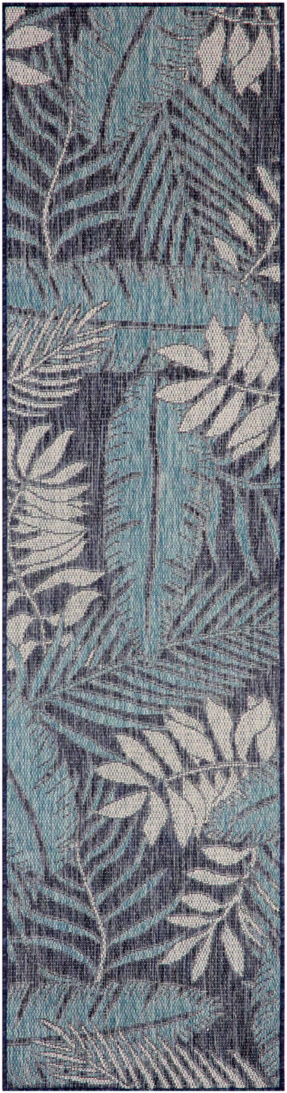 Nourison Home Garden Oasis GOA02 Navy Contemporary Power-loomed Rug