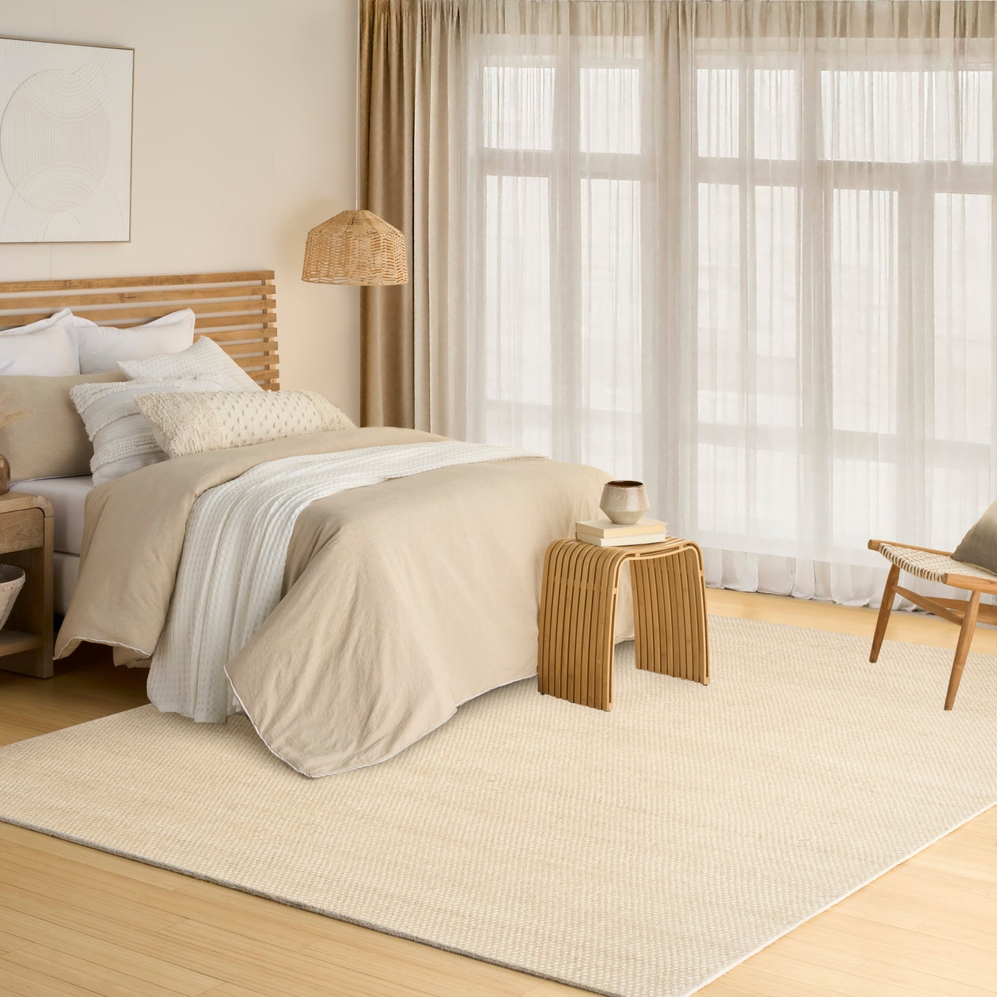 DKNY Pure Rows  Ivory Beige  Contemporary