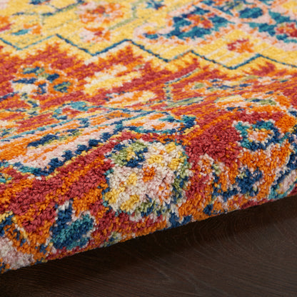 Nourison Home Allur  Red Multicolor  Transitional