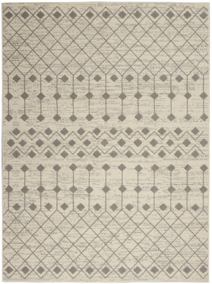 Nourison Home Grafix GRF37 Ivory Grey Transitional Power-loomed Rug