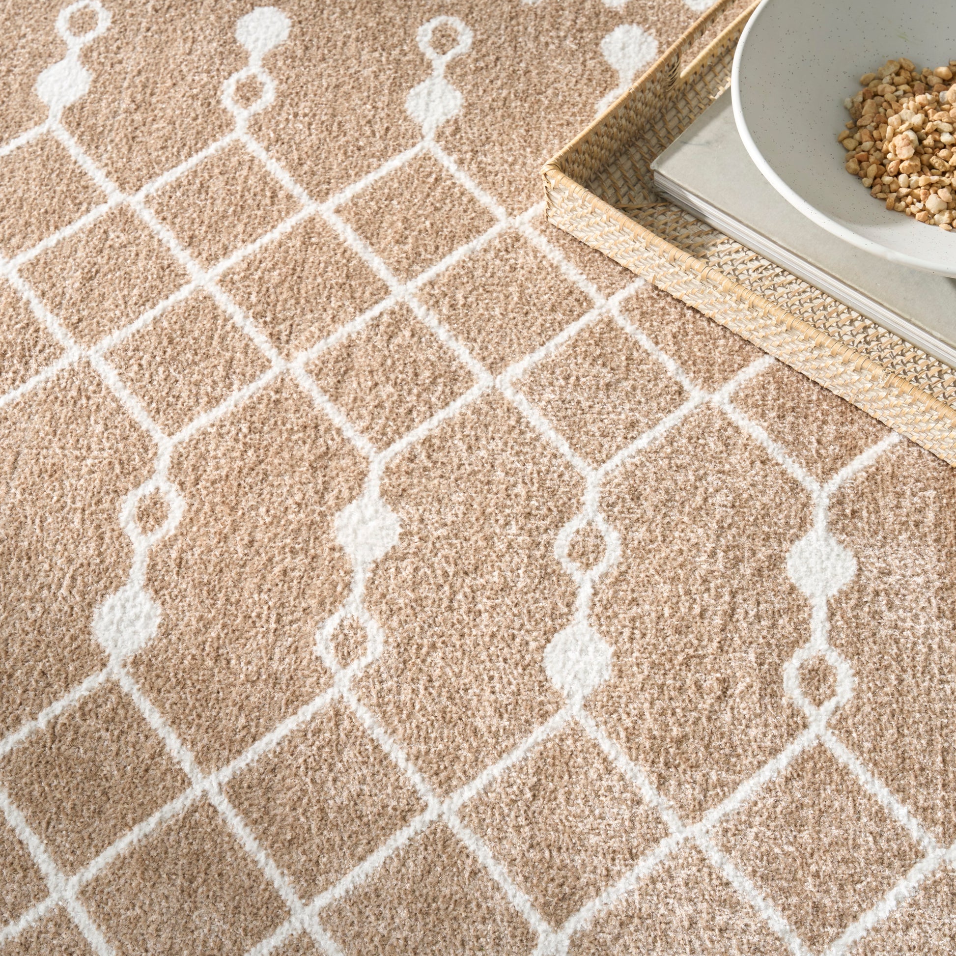 Nourison Home Astra Machine Washable  Taupe  Transitional