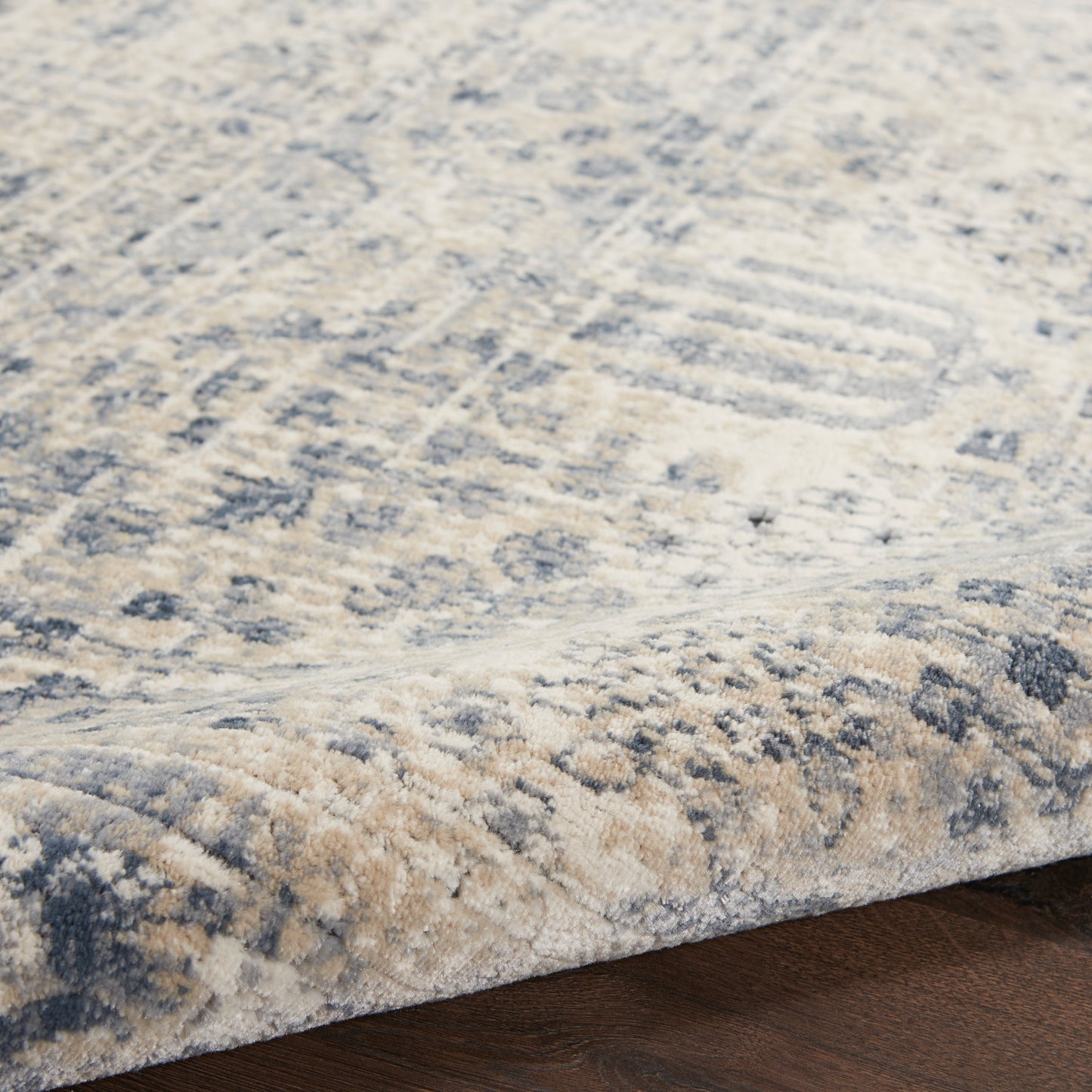 Nourison Home Malta  Ivory Blue  Traditional