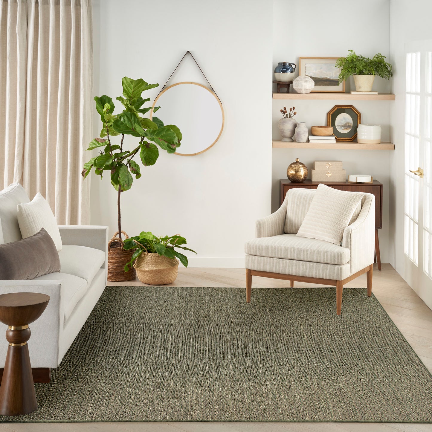 Nourison Home Horizon Indoor/Outdoor  Green  Contemporary
