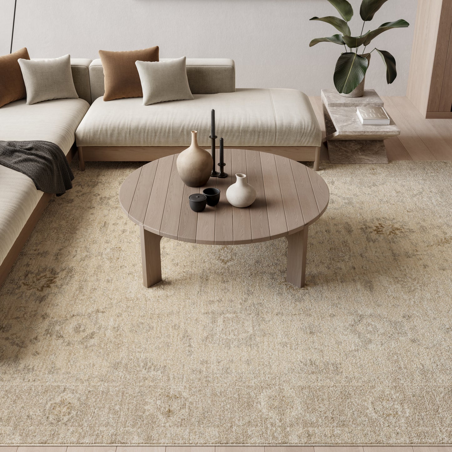 Nourison Home Moonlit  Ivory Grey  Traditional