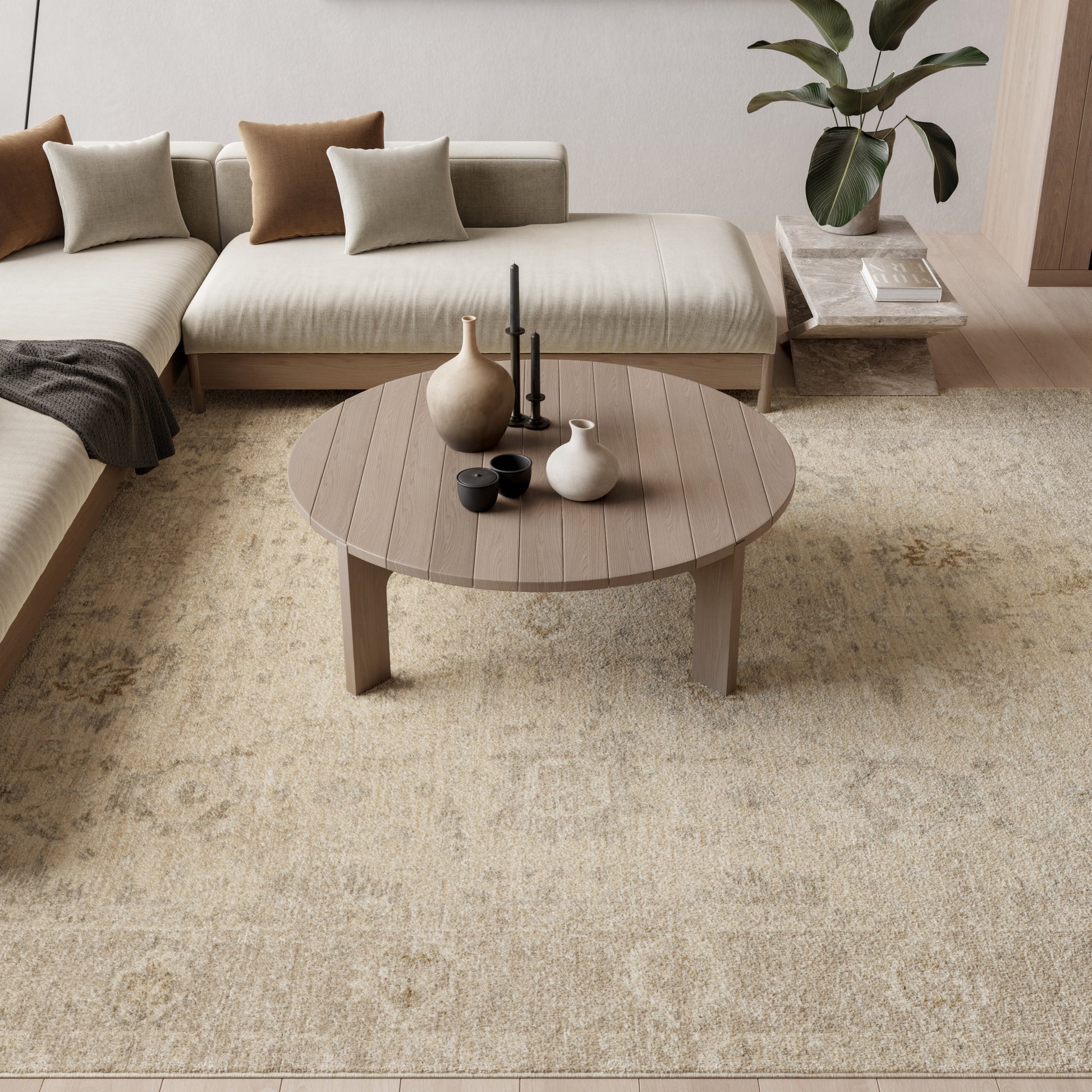 Nourison Home Moonlit  Ivory Grey  Traditional