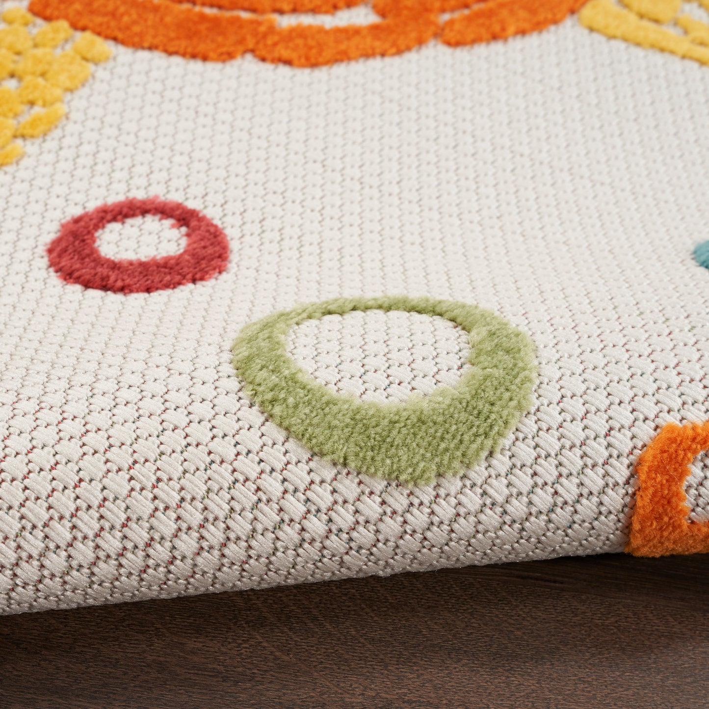 Nourison Home Aloha  Teal Multicolor  Contemporary