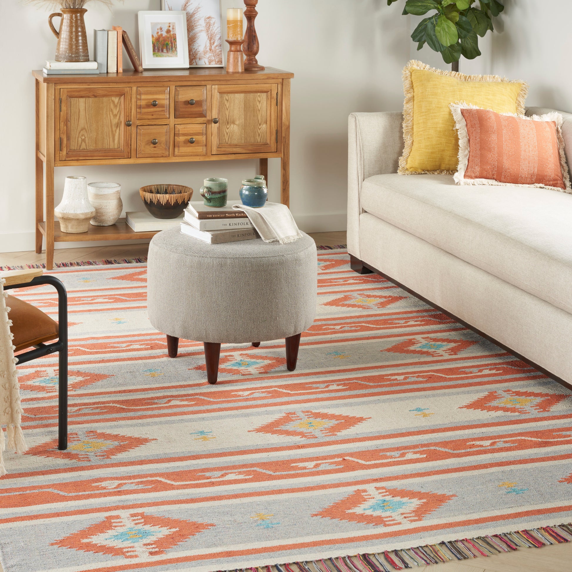 Nourison Home Baja  Ivory Grey  Transitional