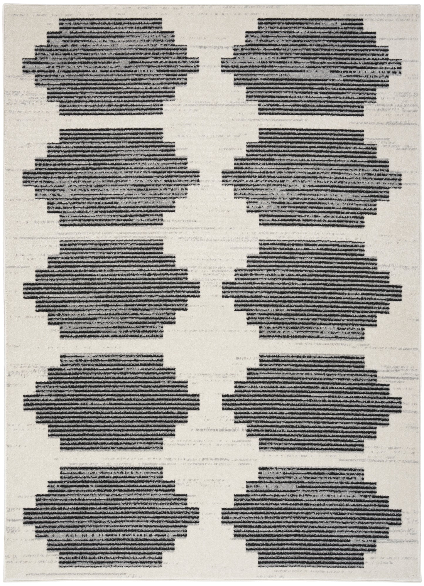 Nourison Home Modern Passion MDP01 Ivory Grey Contemporary Power-loomed Rug