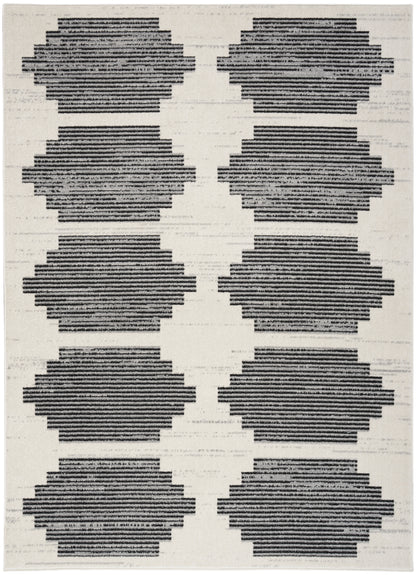 Nourison Home Modern Passion MDP01 Ivory Grey Contemporary Power-loomed Rug