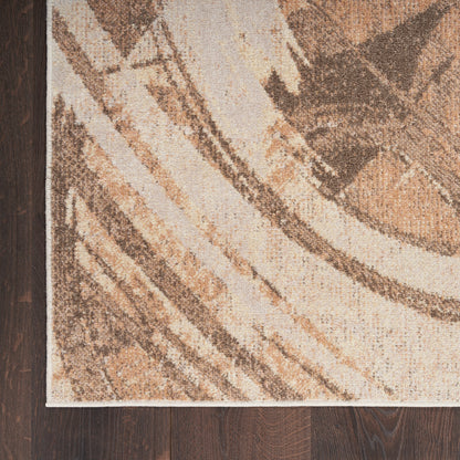 Nourison Home Astra Machine Washable  Beige  Contemporary