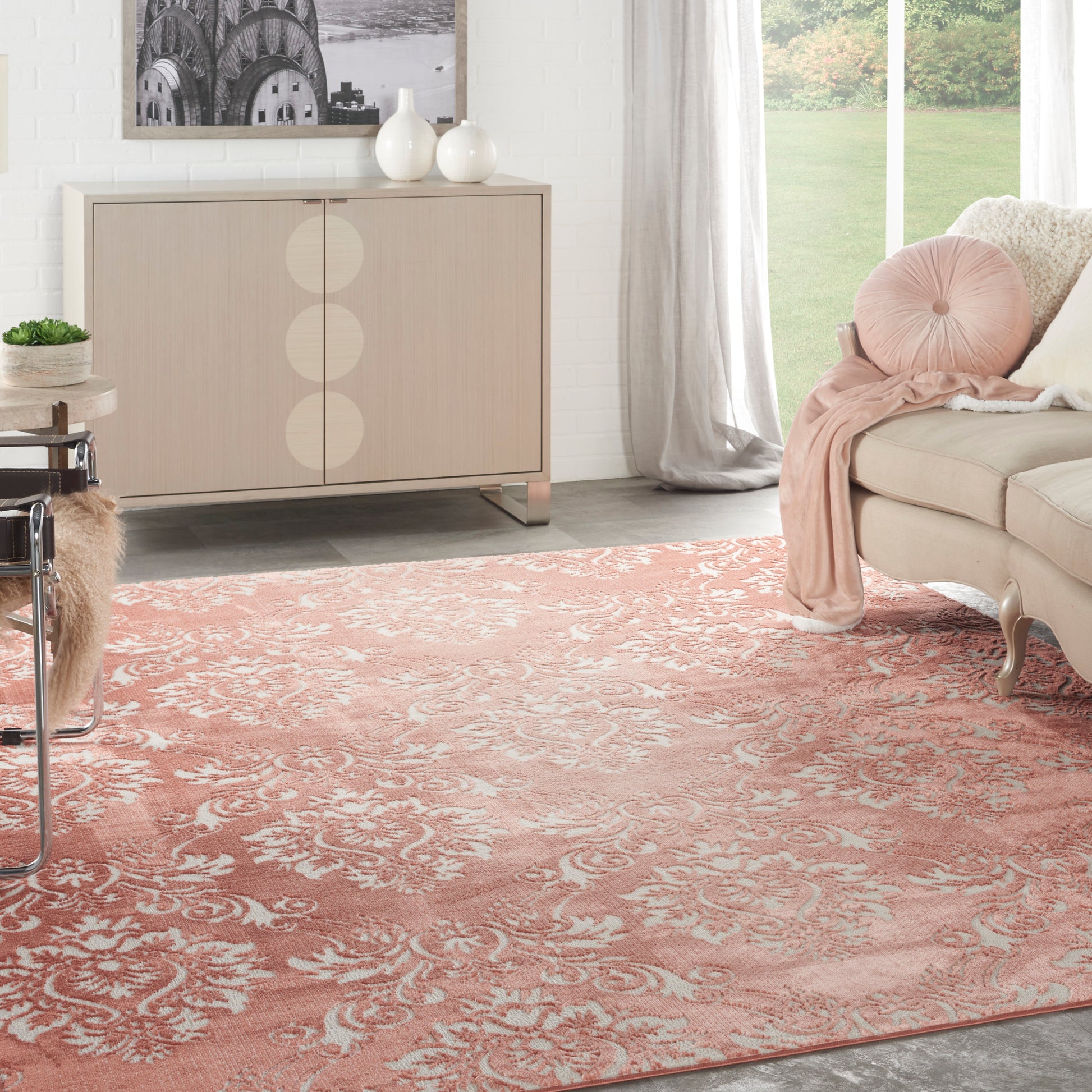 Nourison Home Elation  Brick Ivory  Traditional