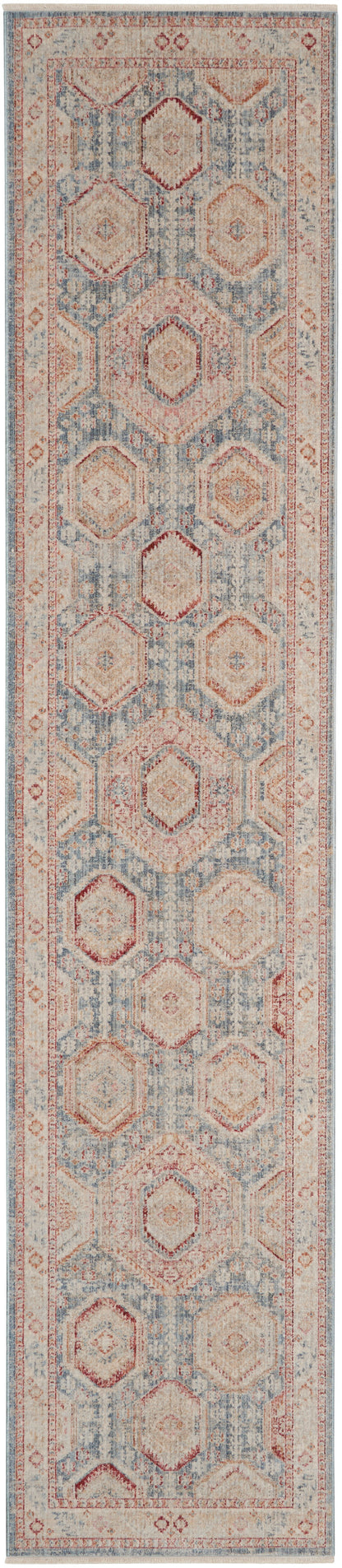Nourison Home Homestead HMS01 Light Blue Multi Traditional Power-loomed Rug