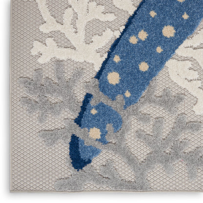 Nourison Home Aloha  Blue Grey  Contemporary