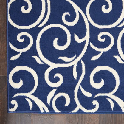 Nourison Home Grafix  Navy  Contemporary