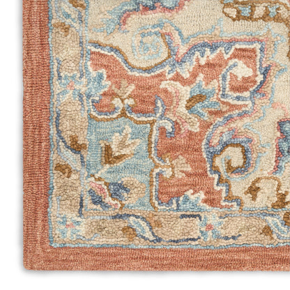 Nourison Home Maison  Rust Ivory  Traditional
