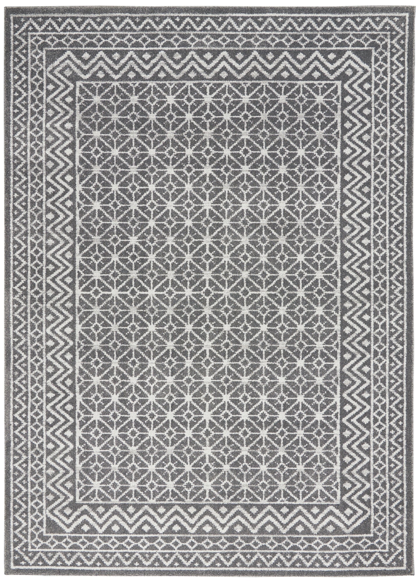 Nourison Home Palermo  Charcoal Silver  Contemporary