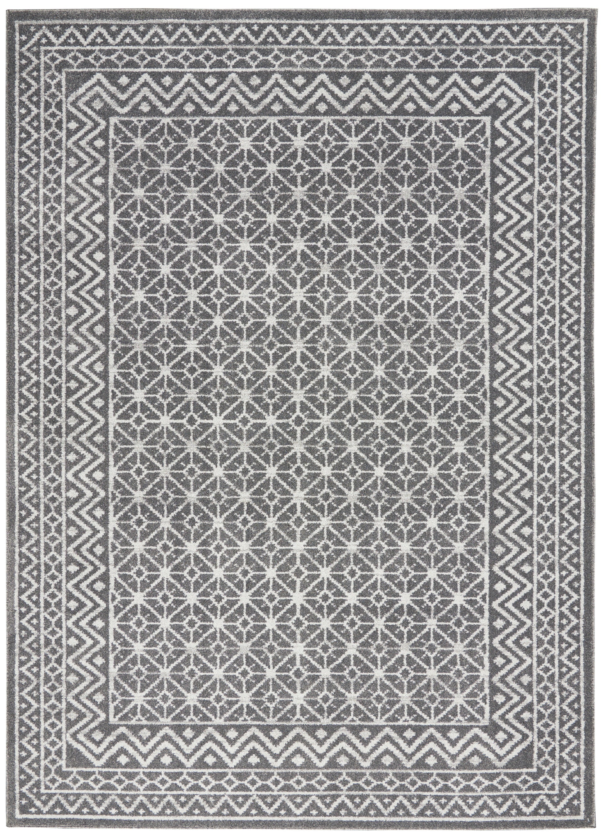 Nourison Home Palermo  Charcoal Silver  Contemporary