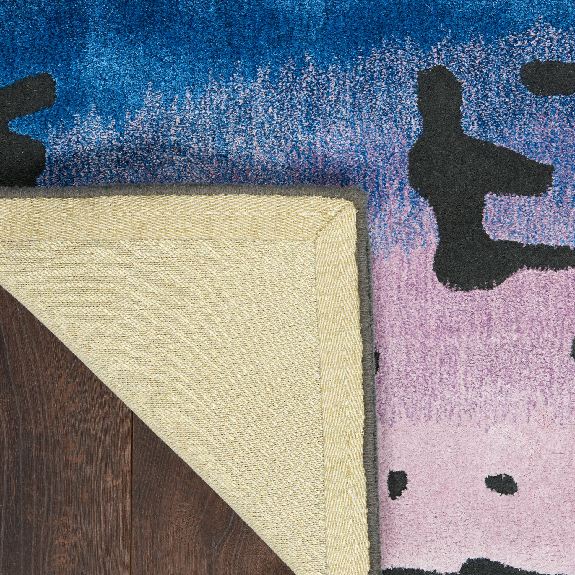 Nourison Home Prismatic  Black Multicolor  Contemporary