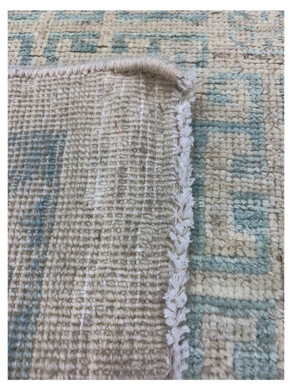 Artisan Sarah Ocean Blue Beige Transitional Knotted Rug - Rugs - Artisan - Atlanta Designer Rugs