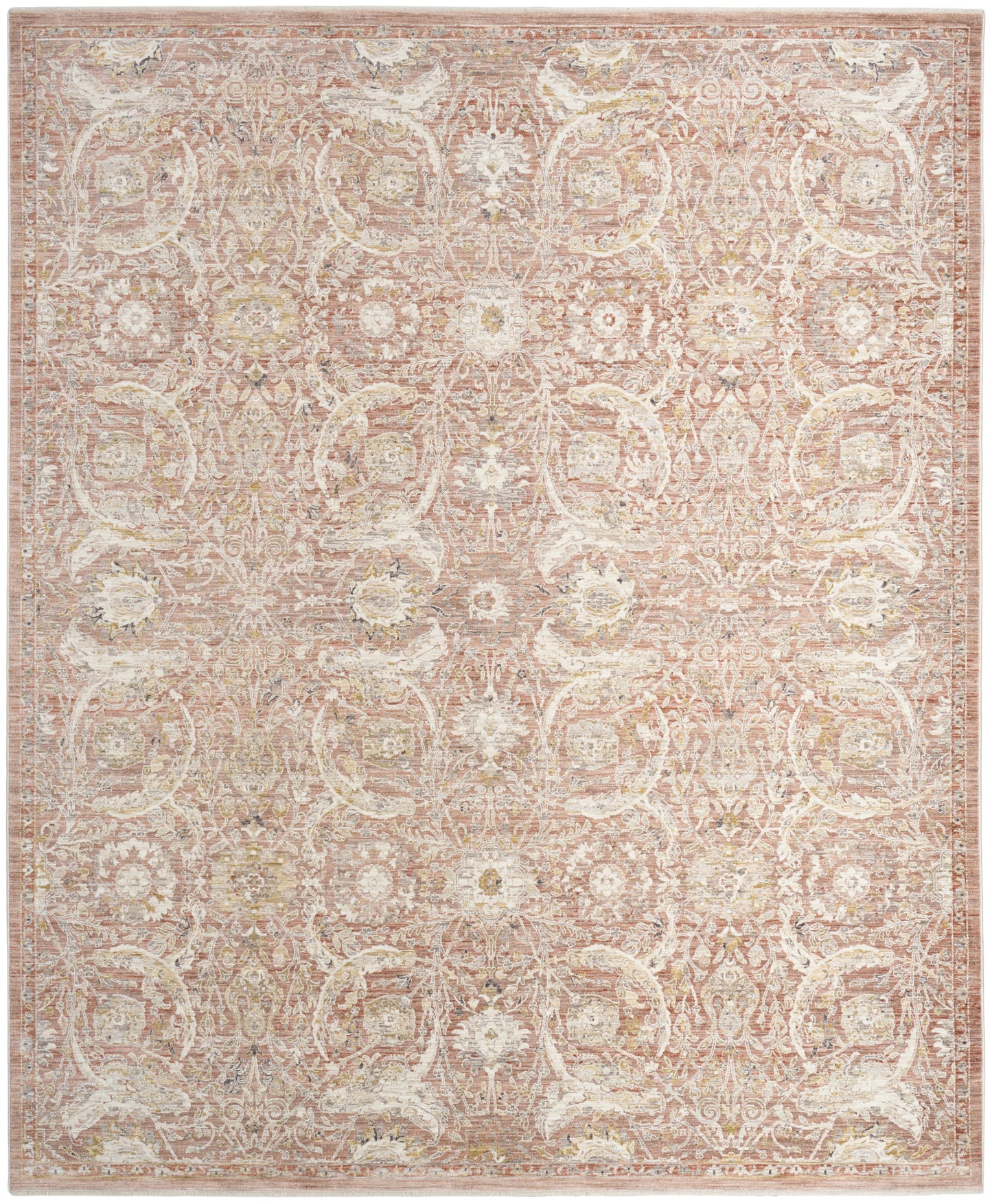 Nourison Home Antique Fusion ANF03 Brick Traditional Machine Woven Rug