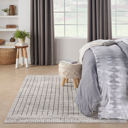 Nourison Home Quarry  Ivory Grey  Contemporary