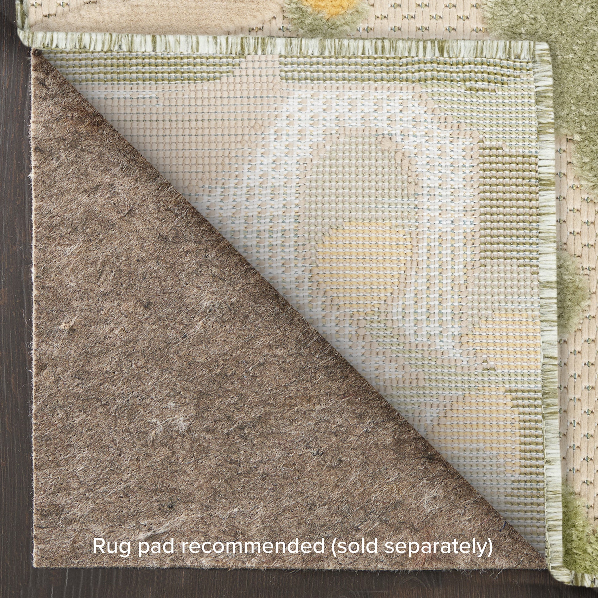 Nourison Home Aloha  Ivory Green  Contemporary