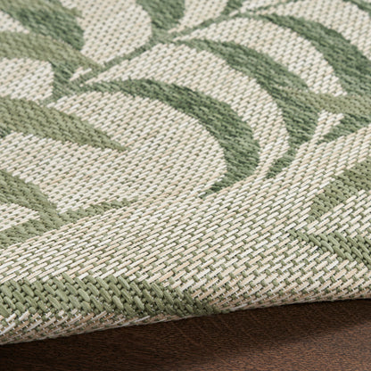 Nourison Home Garden Oasis  Ivory Green  Contemporary