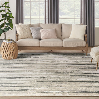 Nourison Home Sustainable Trends  Ivory Multicolor  Contemporary