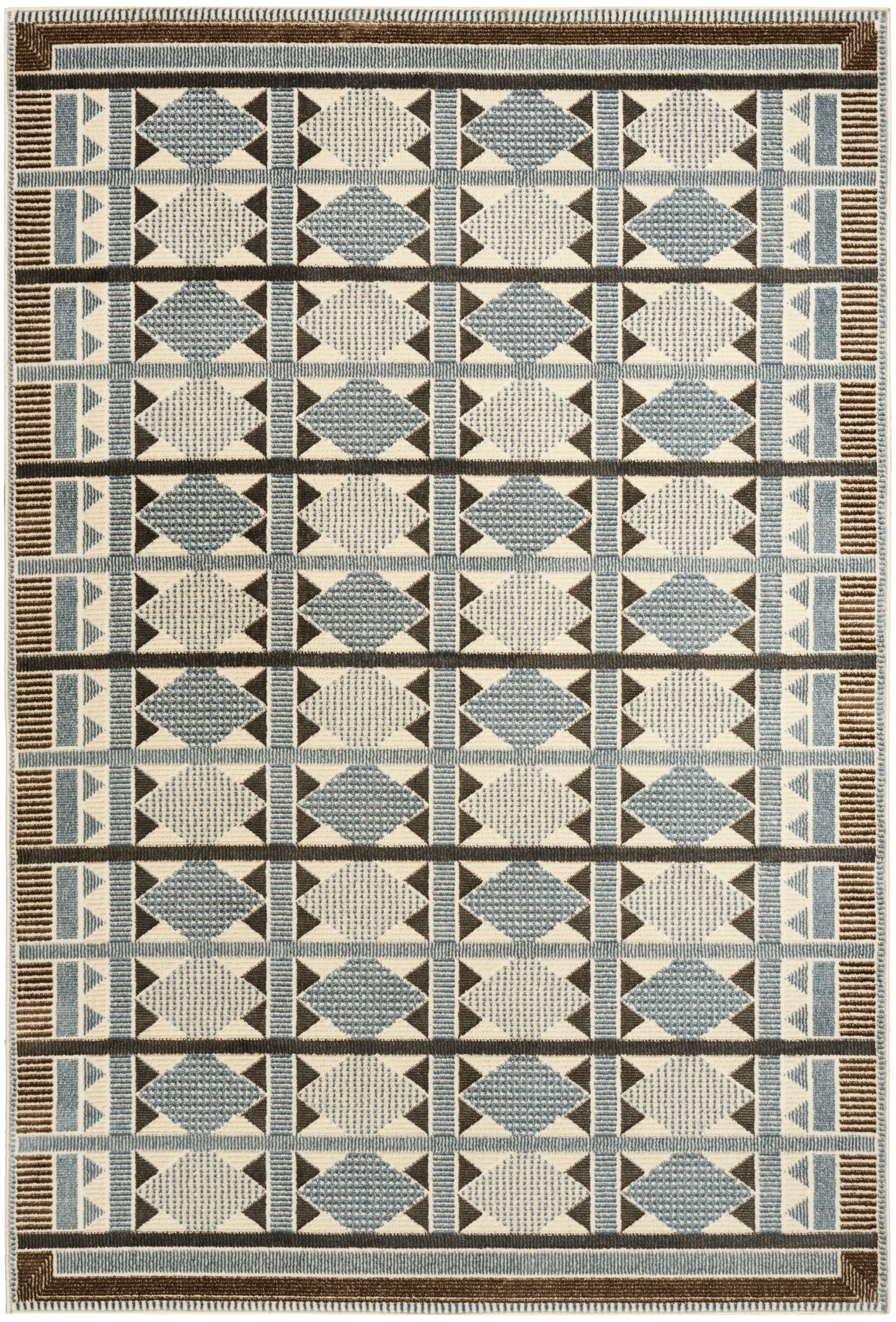 Nourison Home Nordic NRC06 Blue Contemporary Power-loomed Rug
