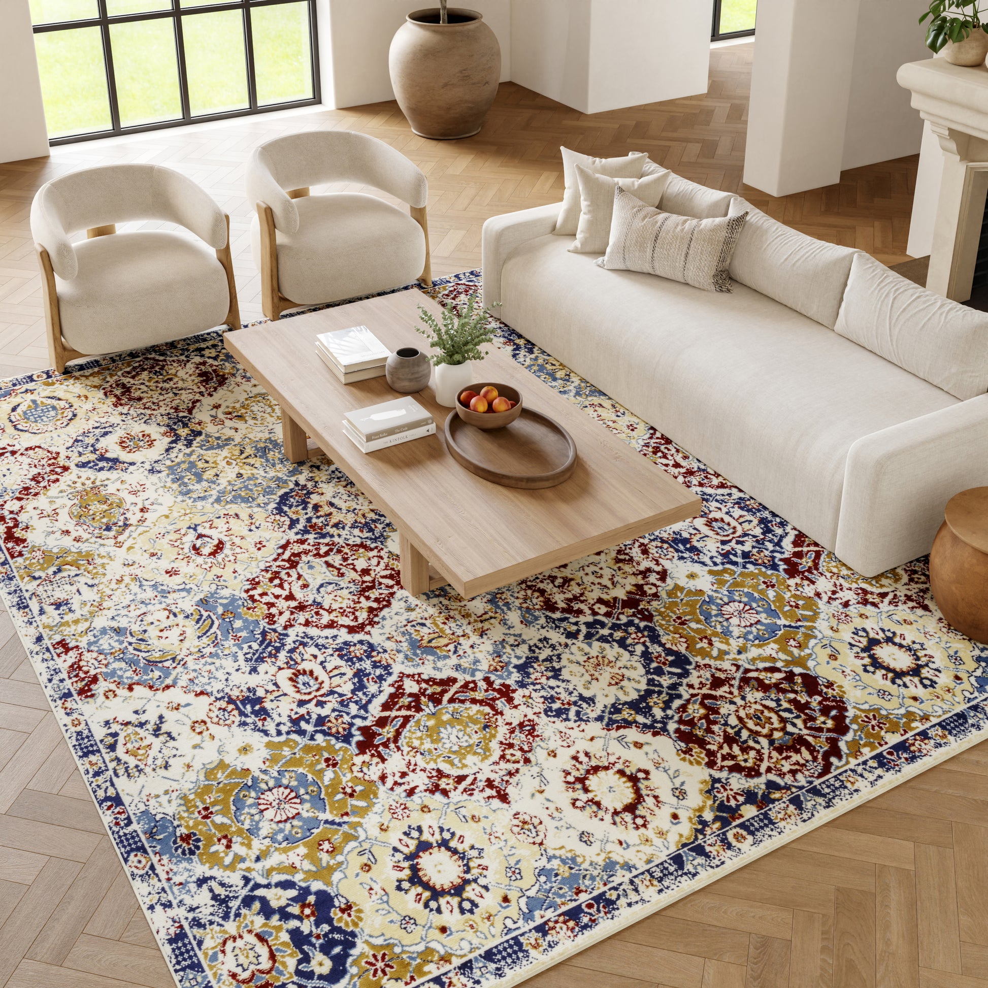 Nourison Home Grafix  Blue Multicolor  Traditional