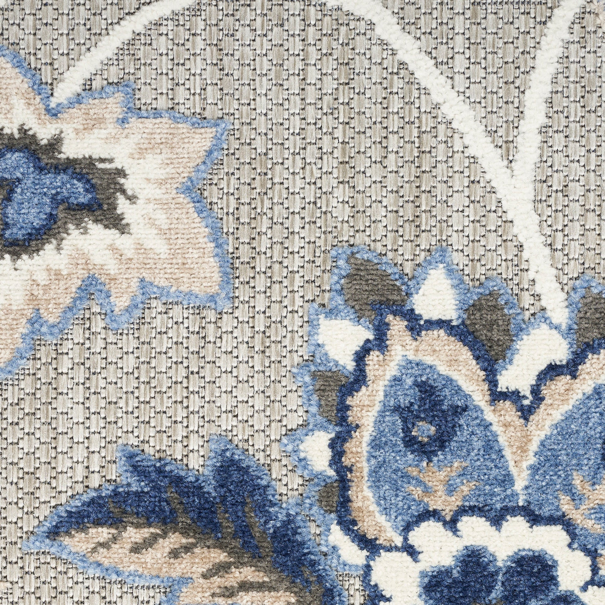 Nourison Home Aloha  Blue Grey  Contemporary