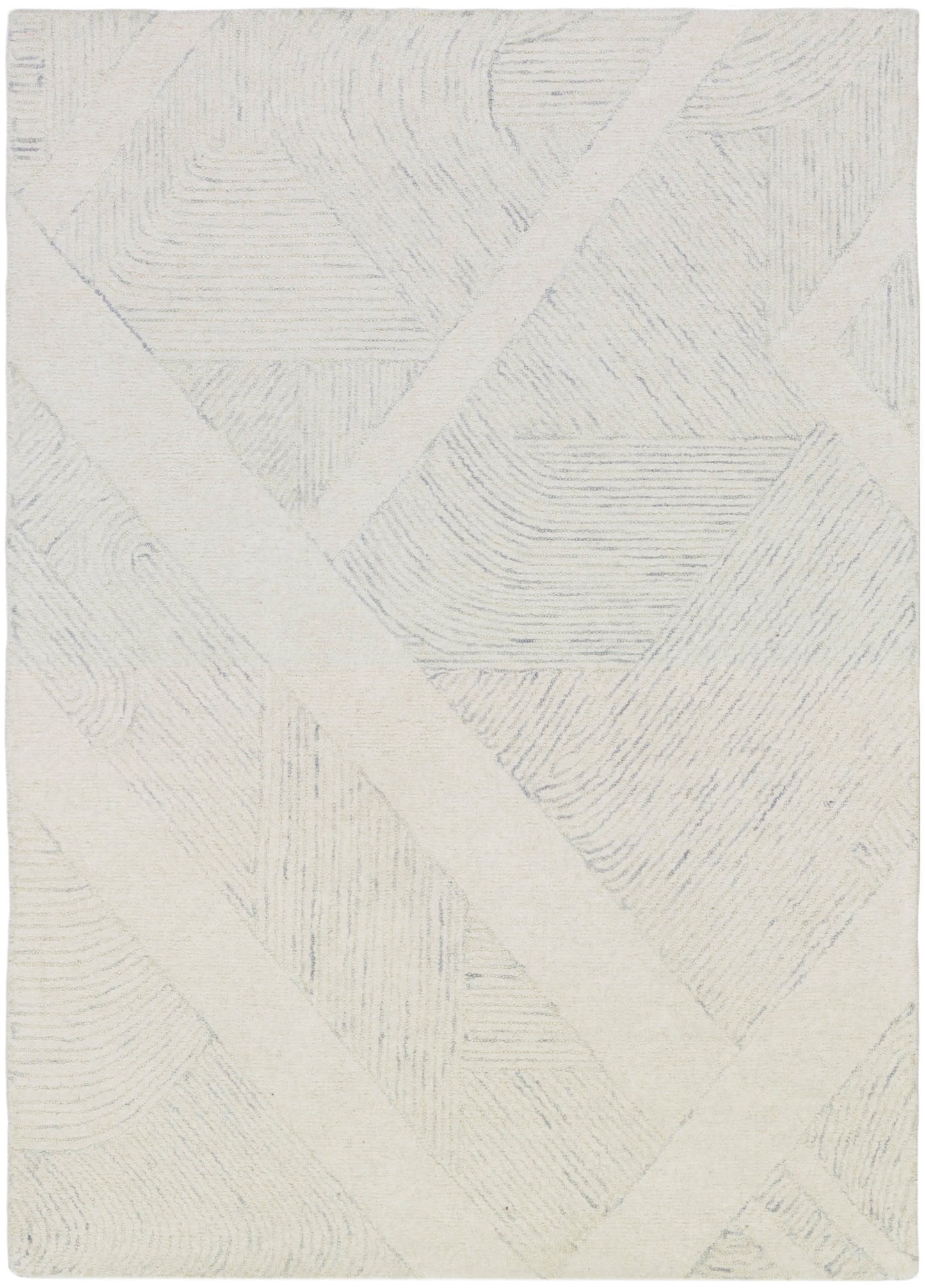 DKNY Pure Patterns PRN01 Ivory Grey Contemporary Hand Tufted Rug