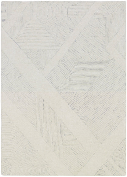 DKNY Pure Patterns PRN01 Ivory Grey Contemporary Hand Tufted Rug