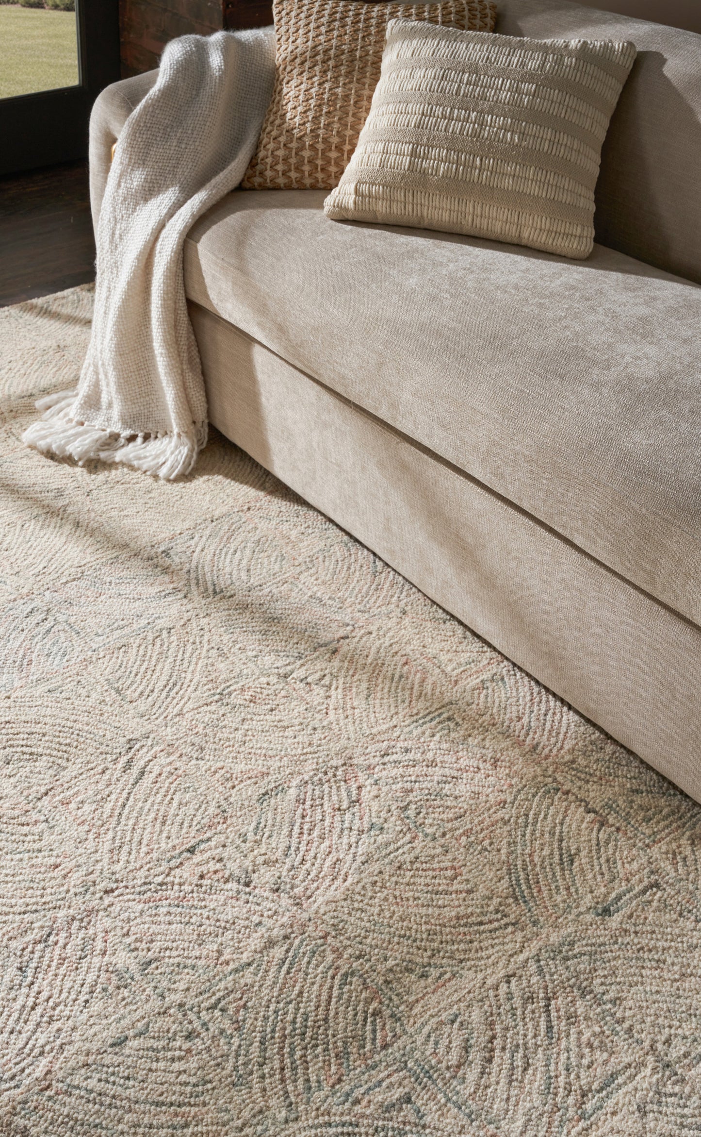 Nourison Home Interlock  Ivory Multicolor  Contemporary
